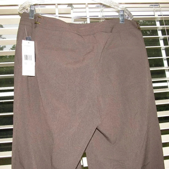 NWT SHARAGANO Amanda Stretch Brown Career Pants 14 - Picture 4 of 6